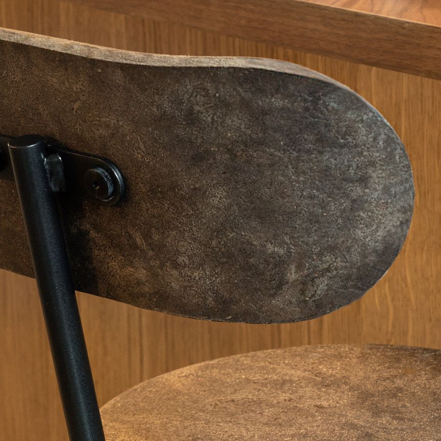 Earth Stool bar stool with Backrest Mater 