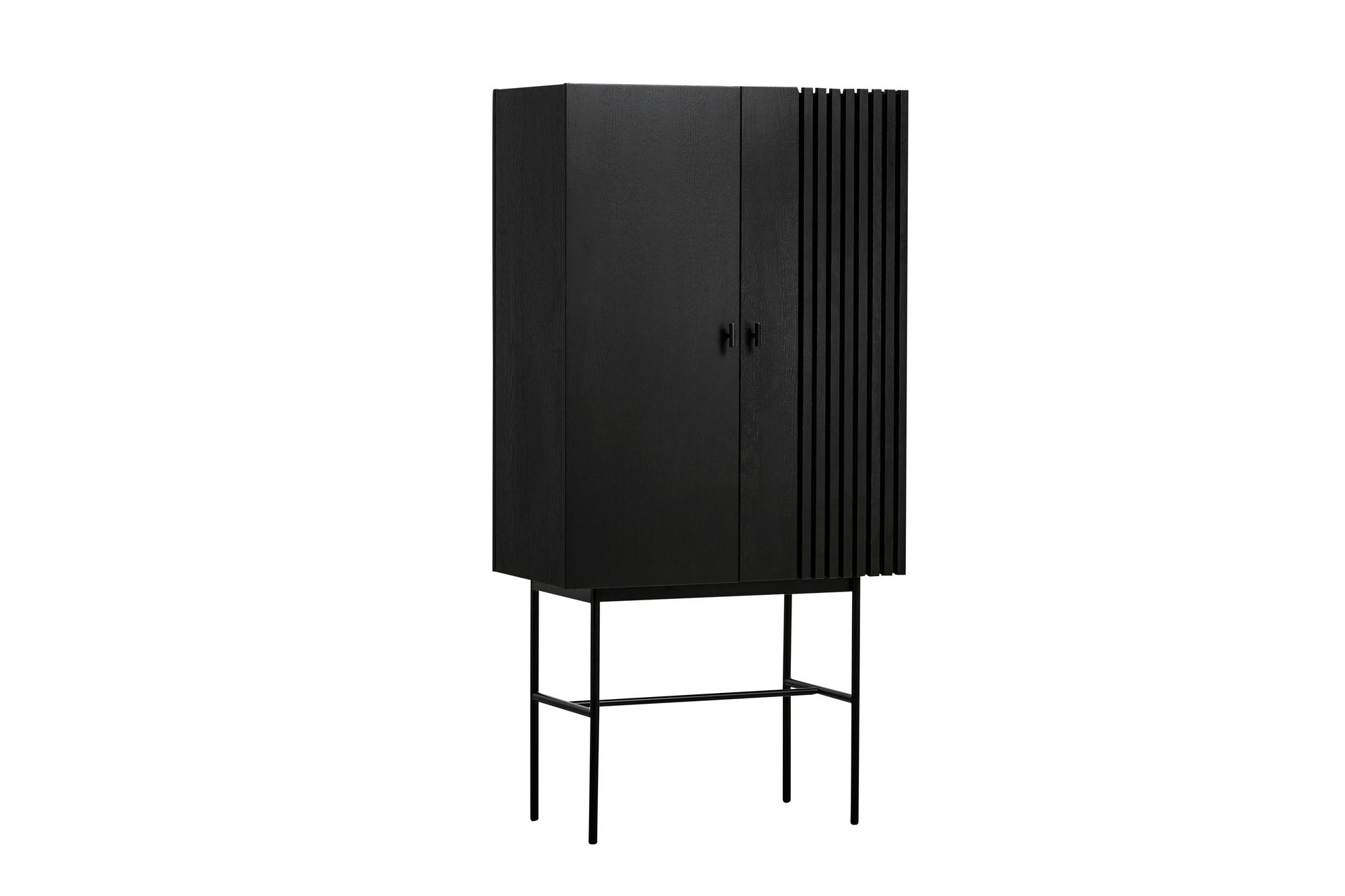Array Highboard Black Woud