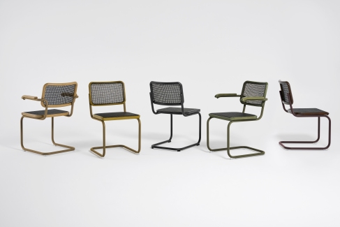 S 64 V Tubular steel classic cantilever chair Thonet