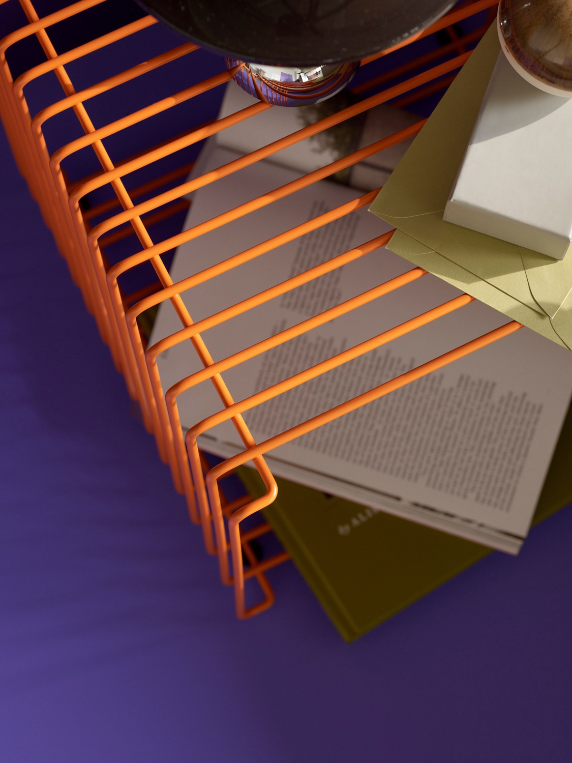 Panton Wire Cube Single Shelf T 25,7 cm Tangerine LIMITED EDITION Montana