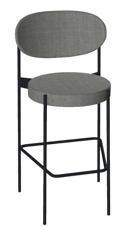 Series 430 Bar Stool Bar stool 75 cm BLACK / REMIX 123 Verpan SINGLE PIECES