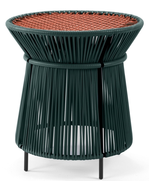 Caribe Chic Tall Side Table Outdoor ames Moss green / Copper / Black
