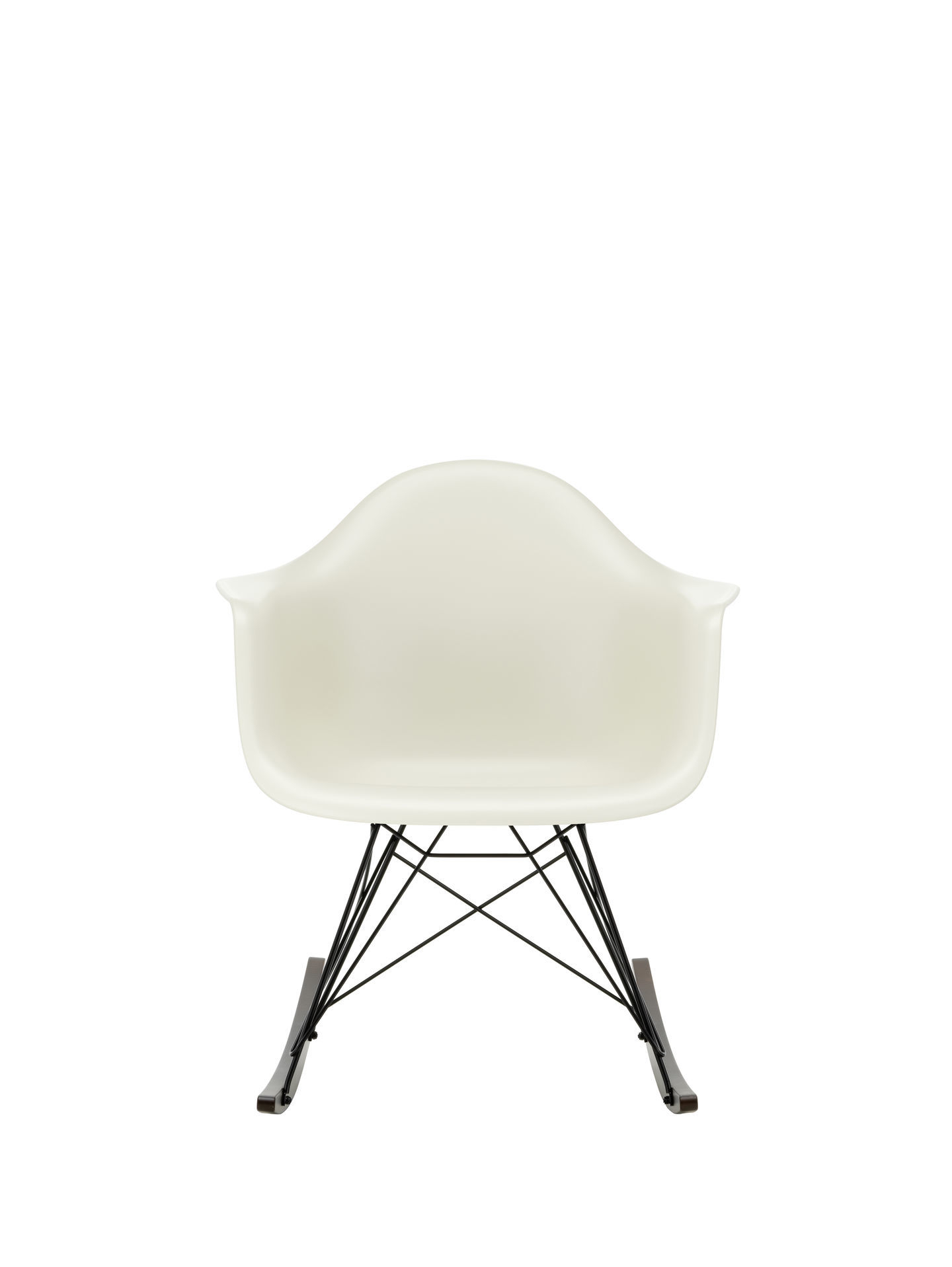 Eames Plastic Arm Chair RAR Rocking Chair Vitra Maple yellowish - Chrom - White