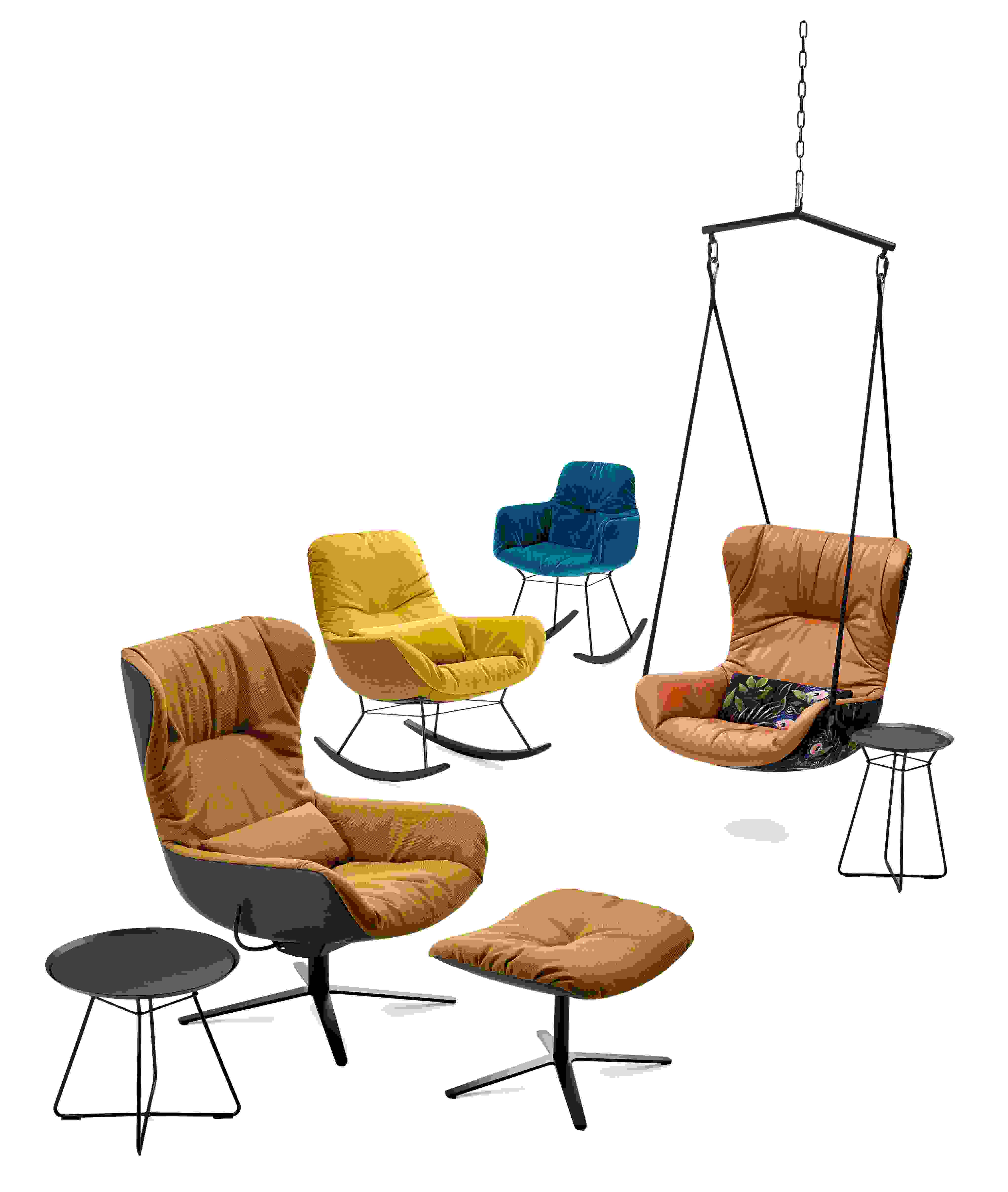 Leya Wingback Swingseat Chair Freifrau Manufaktur