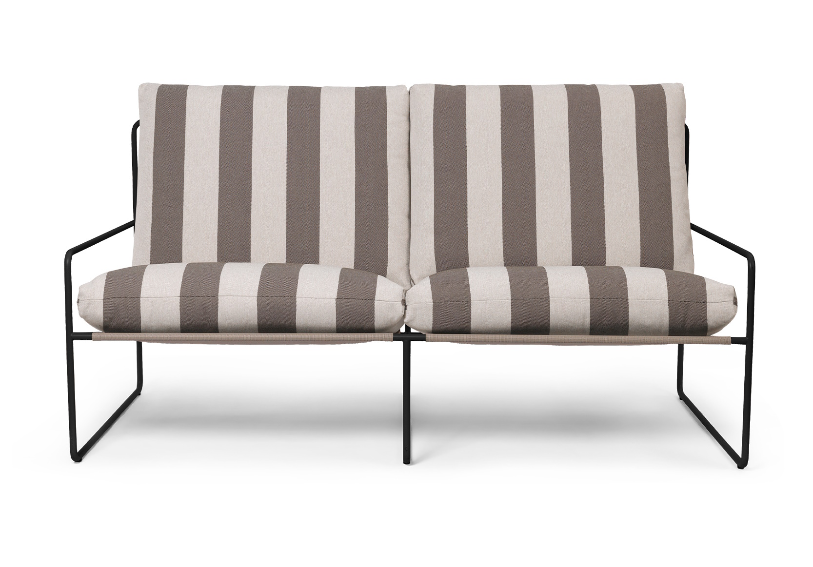 Desert 2-Seater Outdoor Sofa Frame Black Stripe Ferm Living