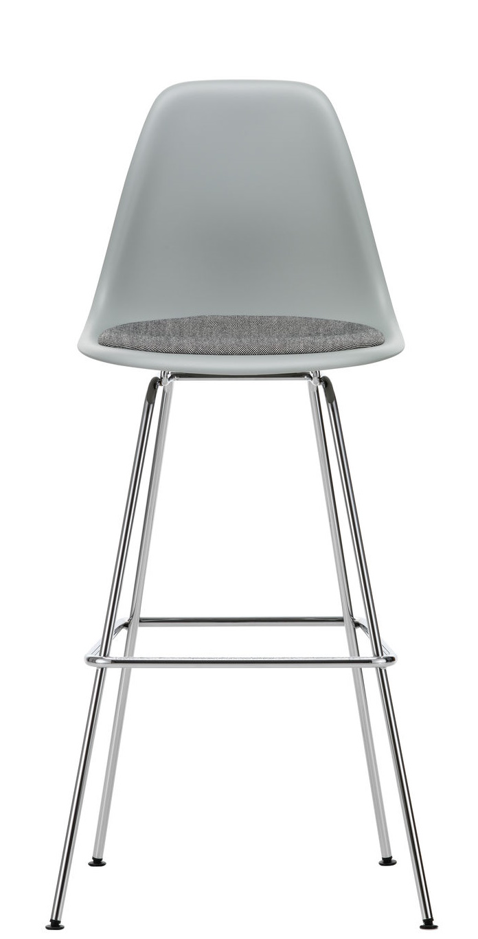 Eames Plastic Bar Stool Bar Stool High with seat cushion Vitra