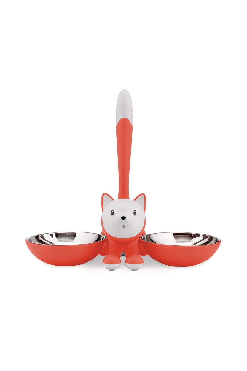 AMMI09 RO Tigrito cat bowl red Alessi 