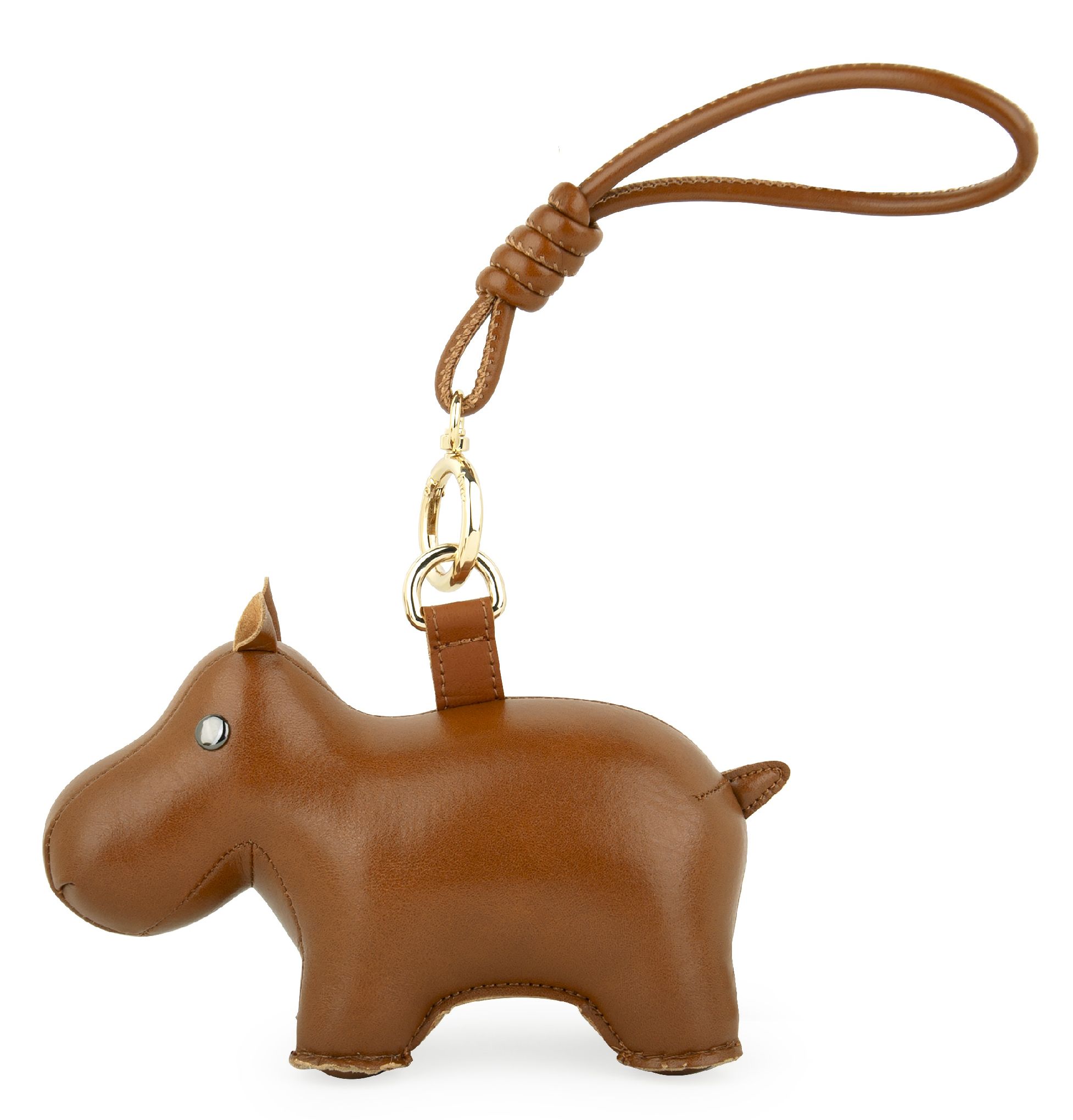 Bag Charm Bag charm with strap Hippo Tan Züny