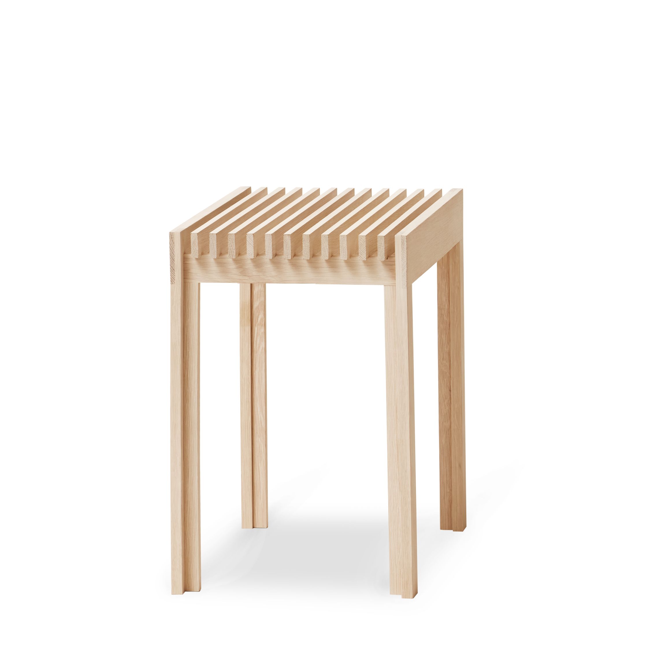 Lightweight Stool white oiled oak Form & Refine
