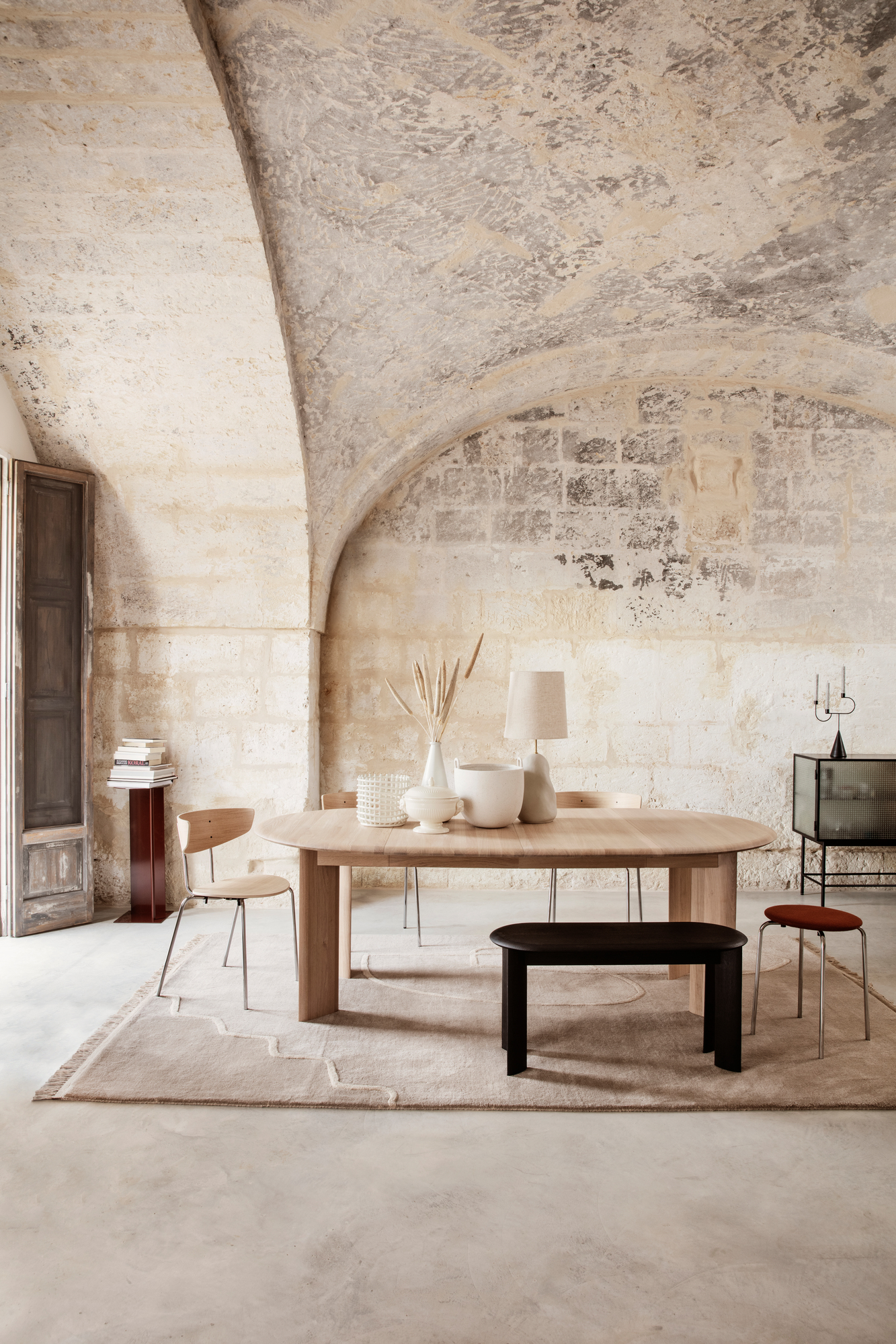 Bevel Table - Extendable X 2 dining table oiled oak white Ferm Living