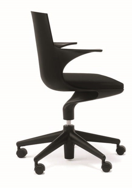 Spoon Chair Swivel chair Kartell Black Black