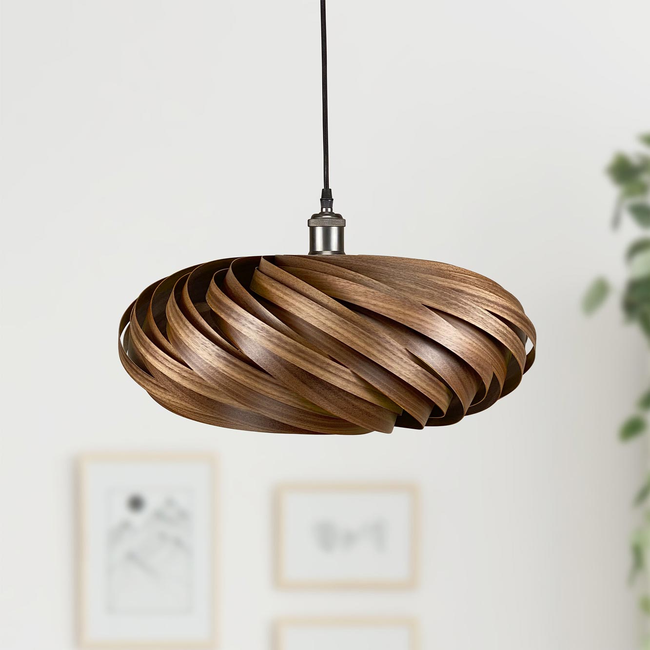 Veneria Pendant lamp Ø50 cm Walnut Gofurnit