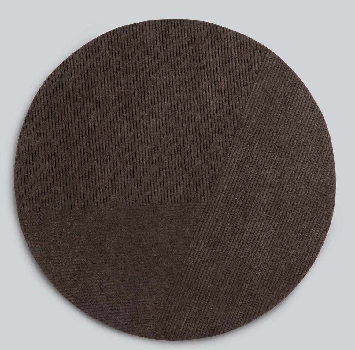 Row Round Carpet Dark Brown Northern 