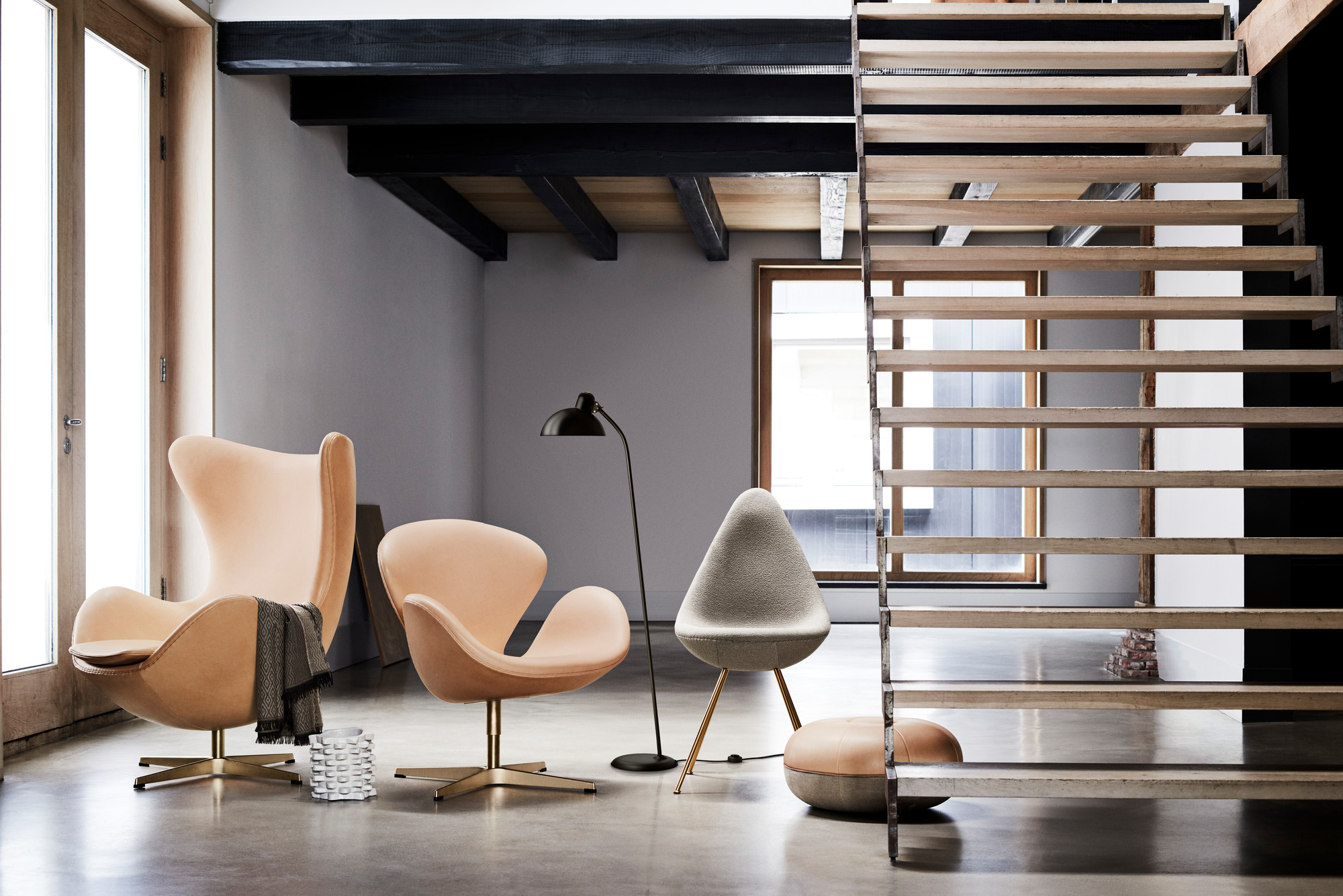 6556 F Floor lamp KAISER idell Fritz Hansen