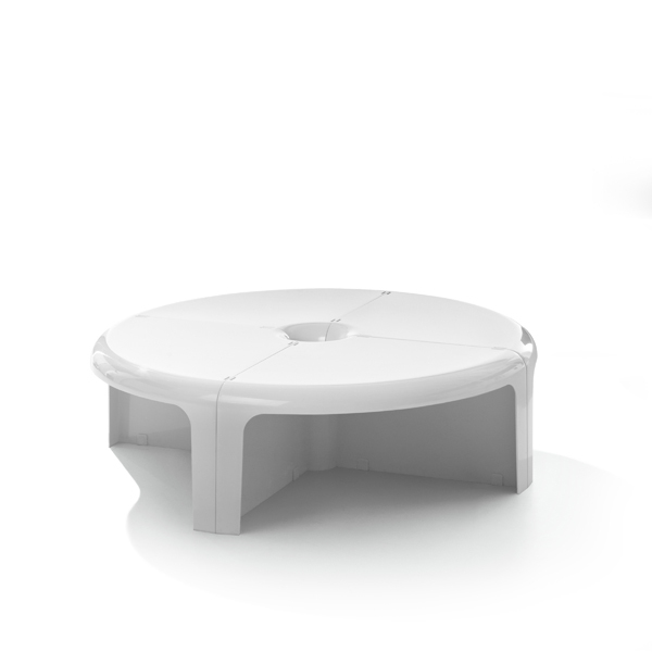 4/4 Coffee table/modular bookcase WHITE B-Line SINGLE PIECES