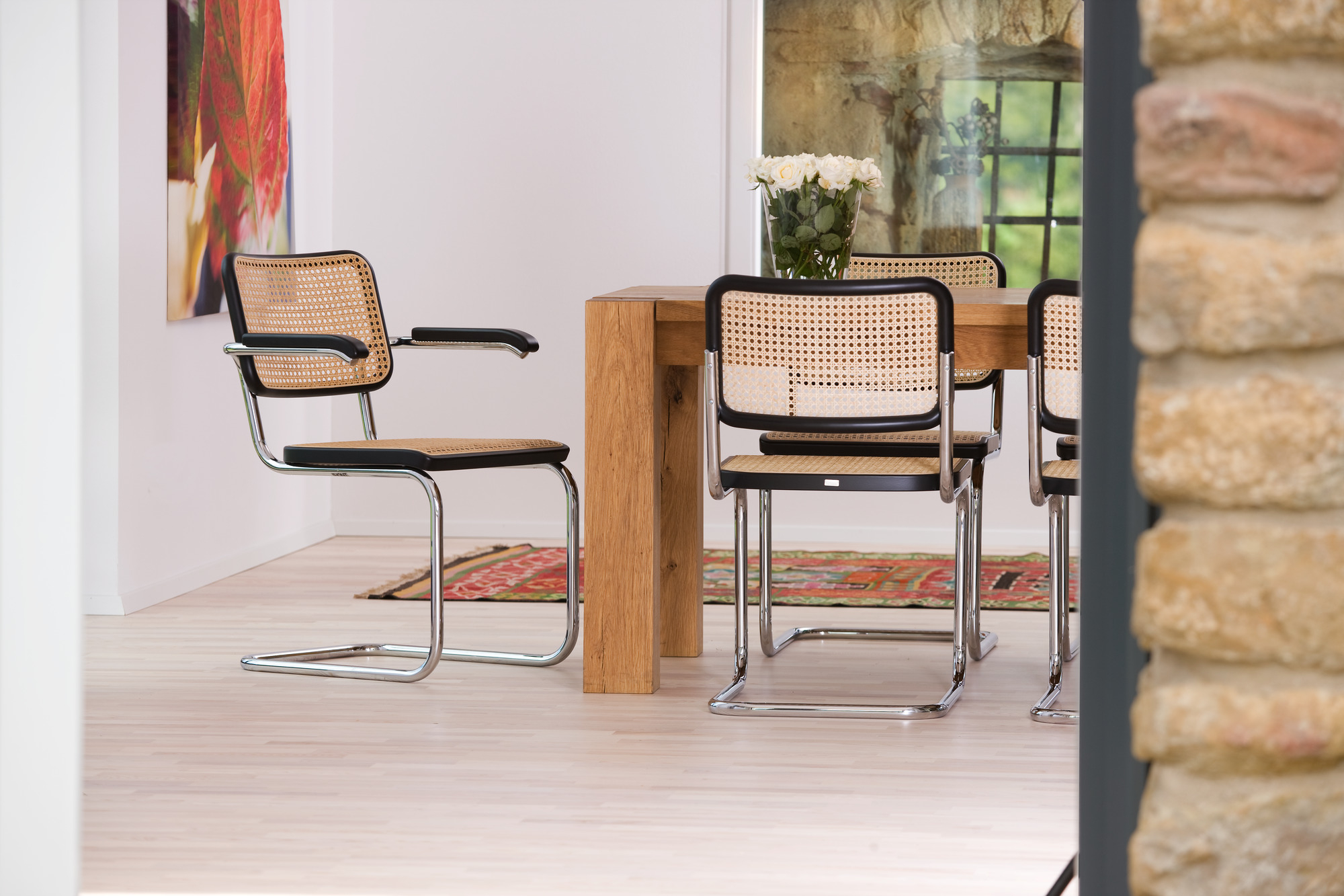 S 64 V Tubular steel classic cantilever chair Thonet