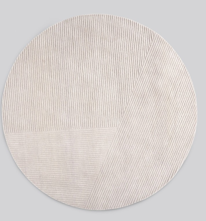 Row Round Carpet Light Grey Northern 