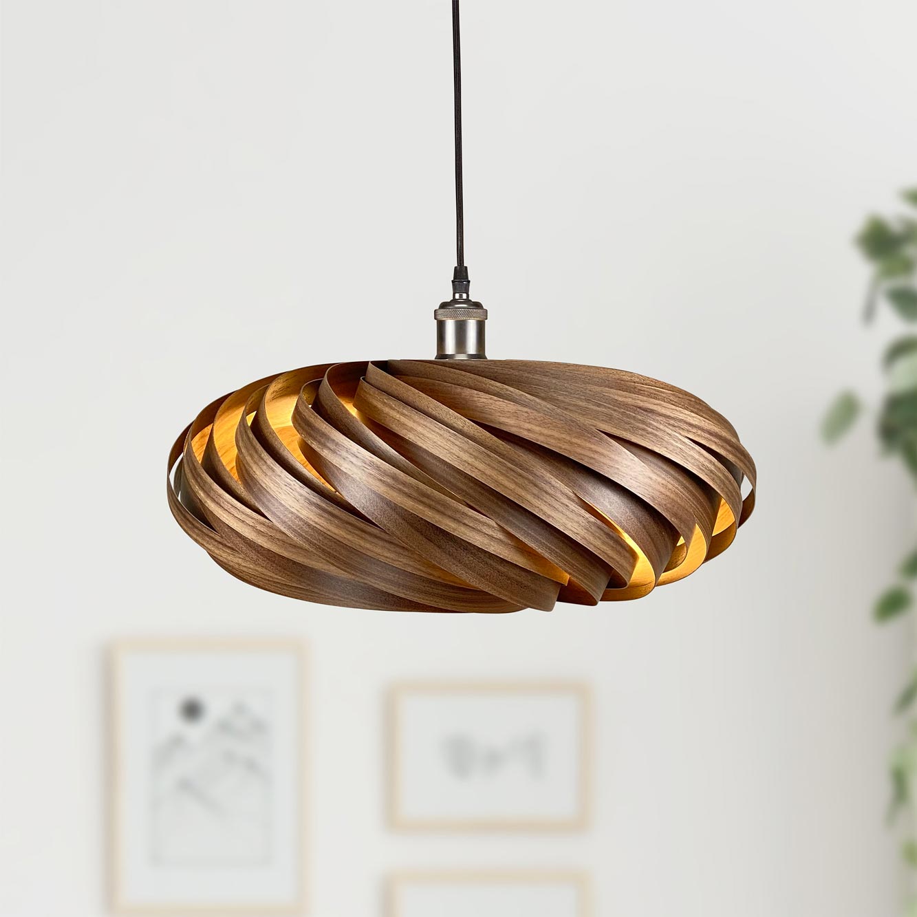 Veneria Pendant lamp Ø50 cm Walnut Gofurnit