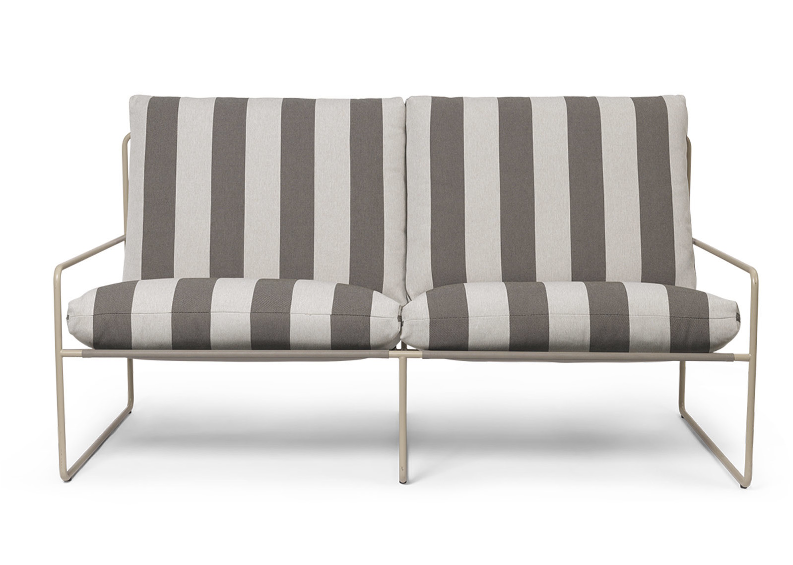 Desert 2-Seater Outdoor Sofa Stripe Frame Cashmere Ferm Living