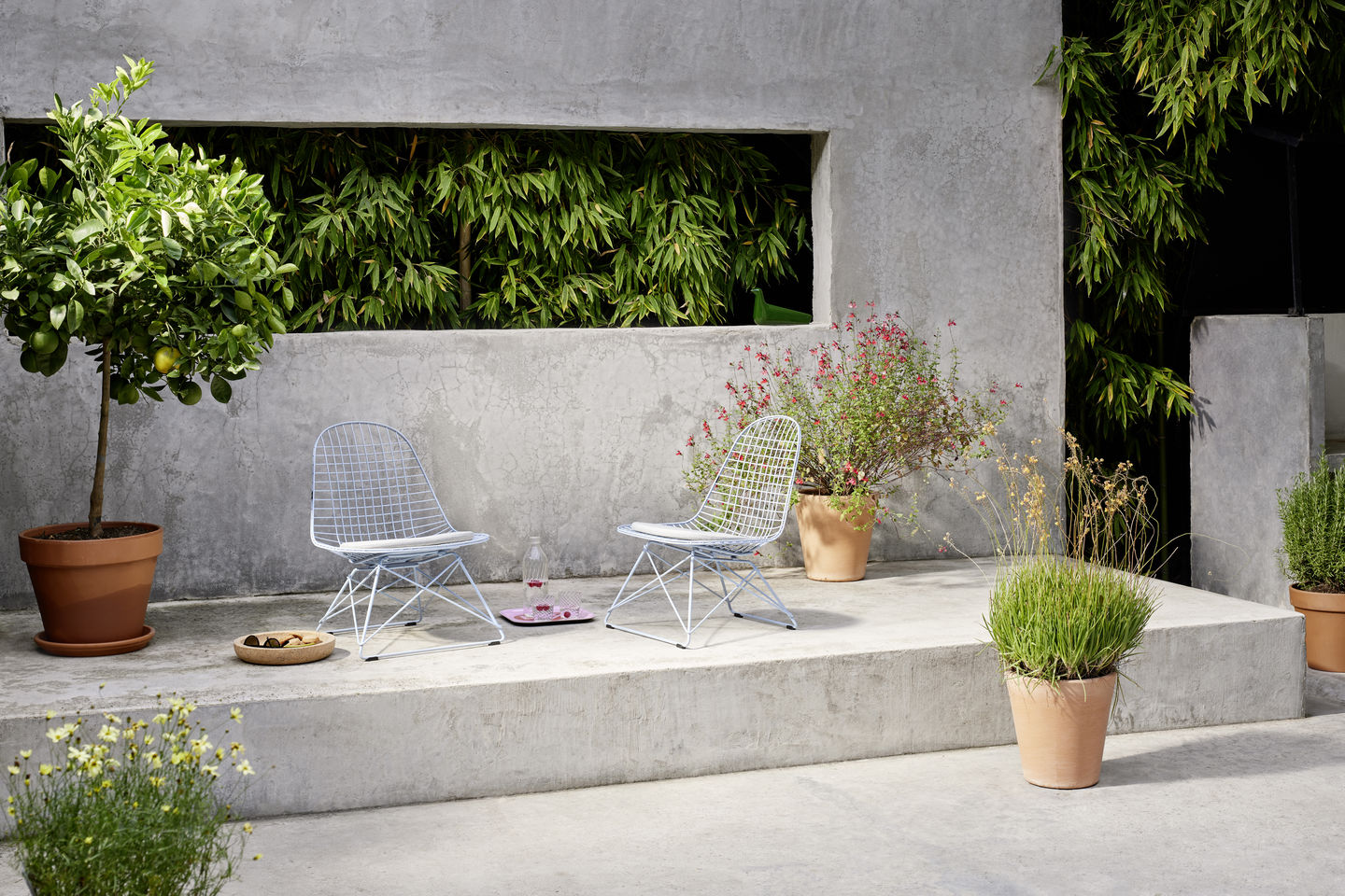 LKR-2 Wire Chair Chair with Seat and Back Cover Vitra 