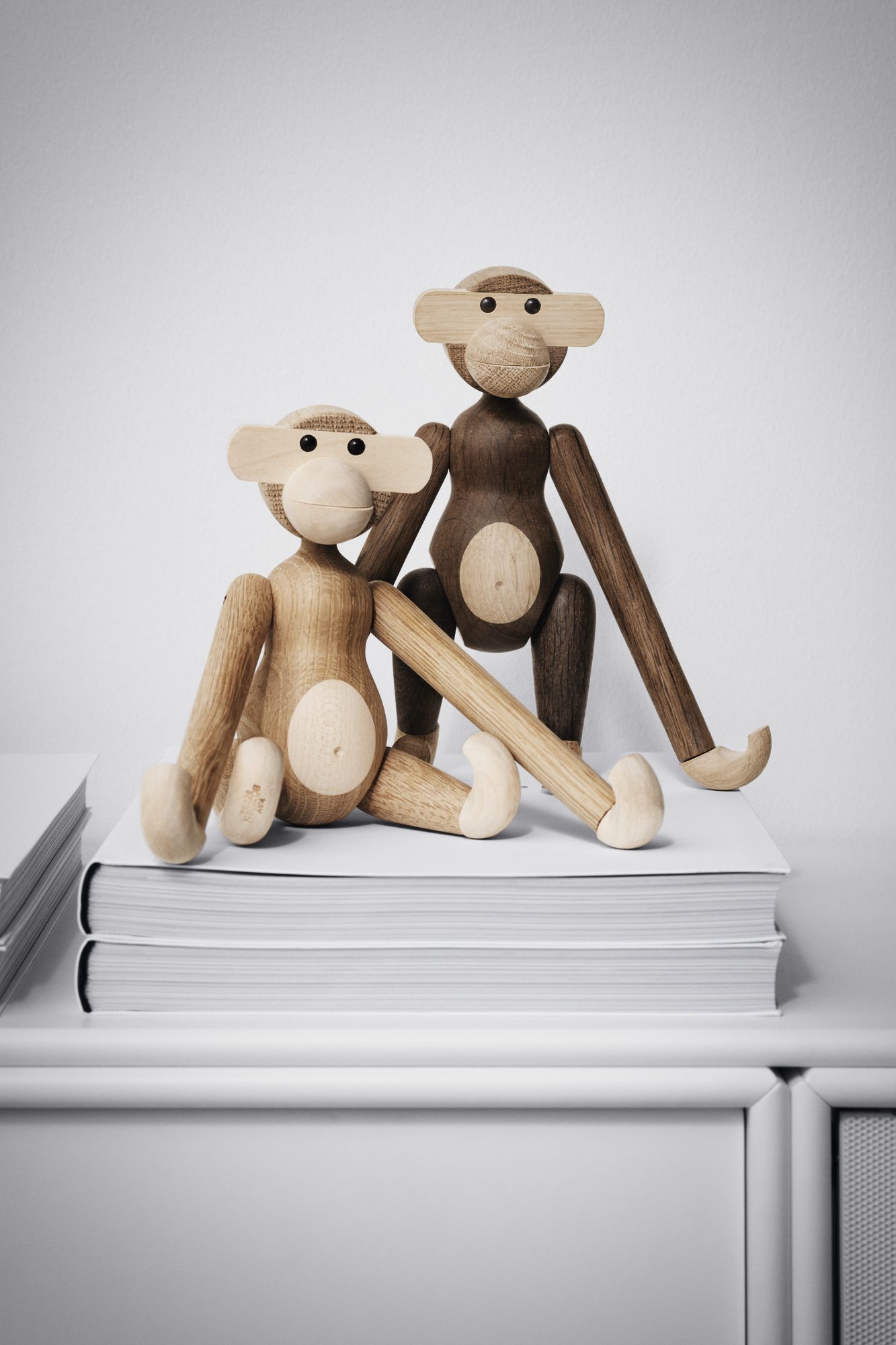 Monkey small wooden figure smoked oak Kay Bojesen