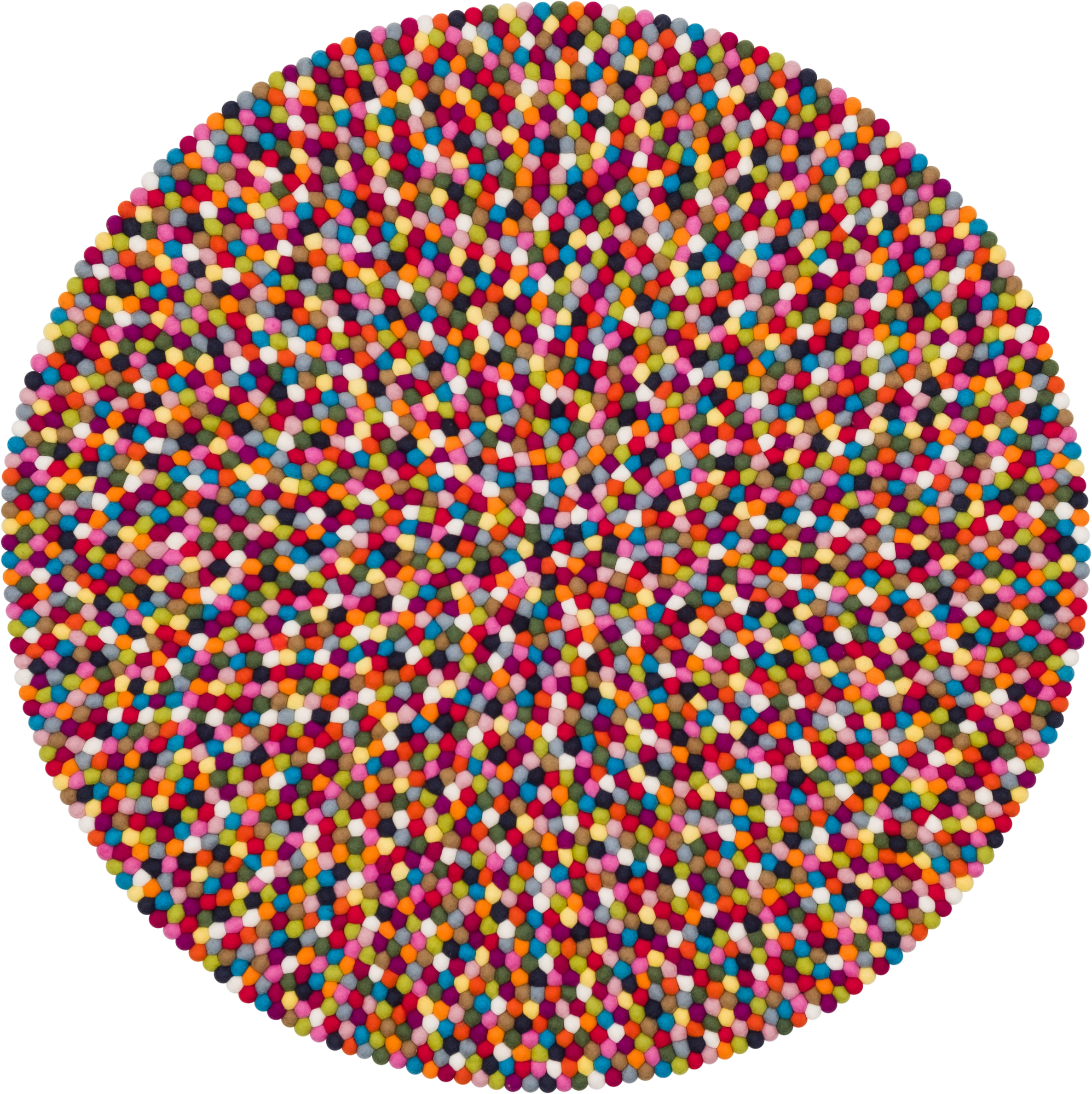 Felt ball Carpet round 160 cm myfelt