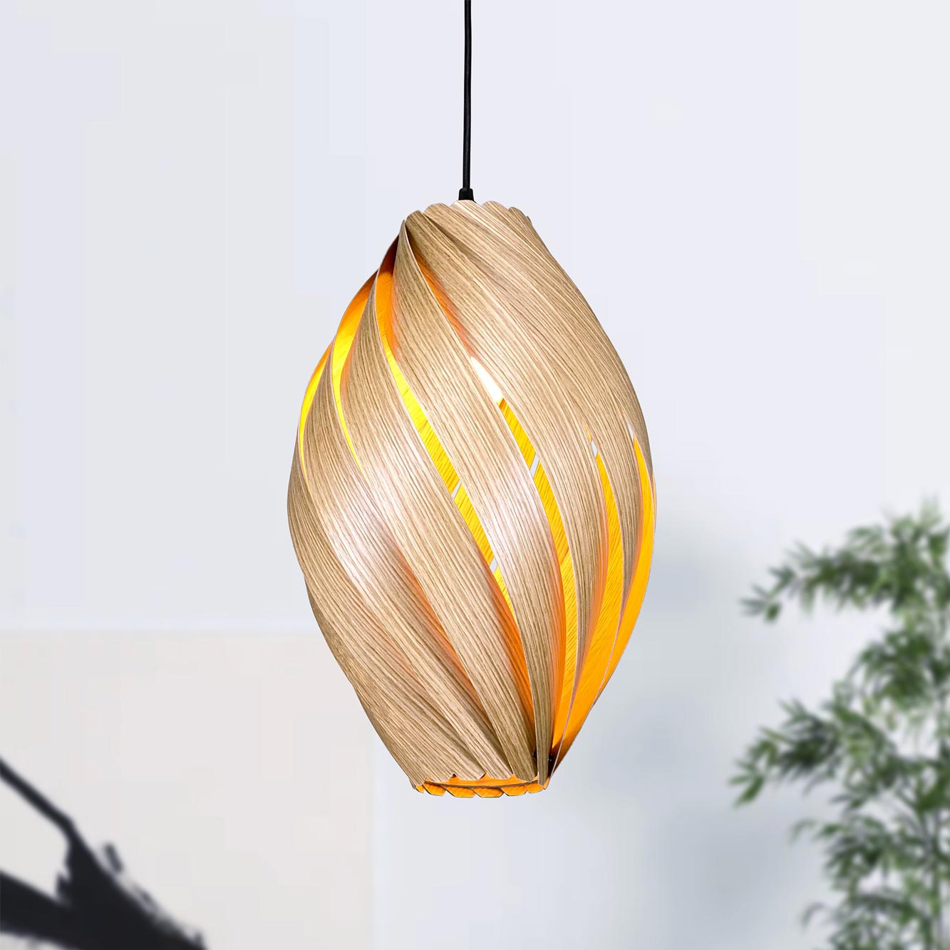Ardére Pendant lamp rounded Oak Gofurnit