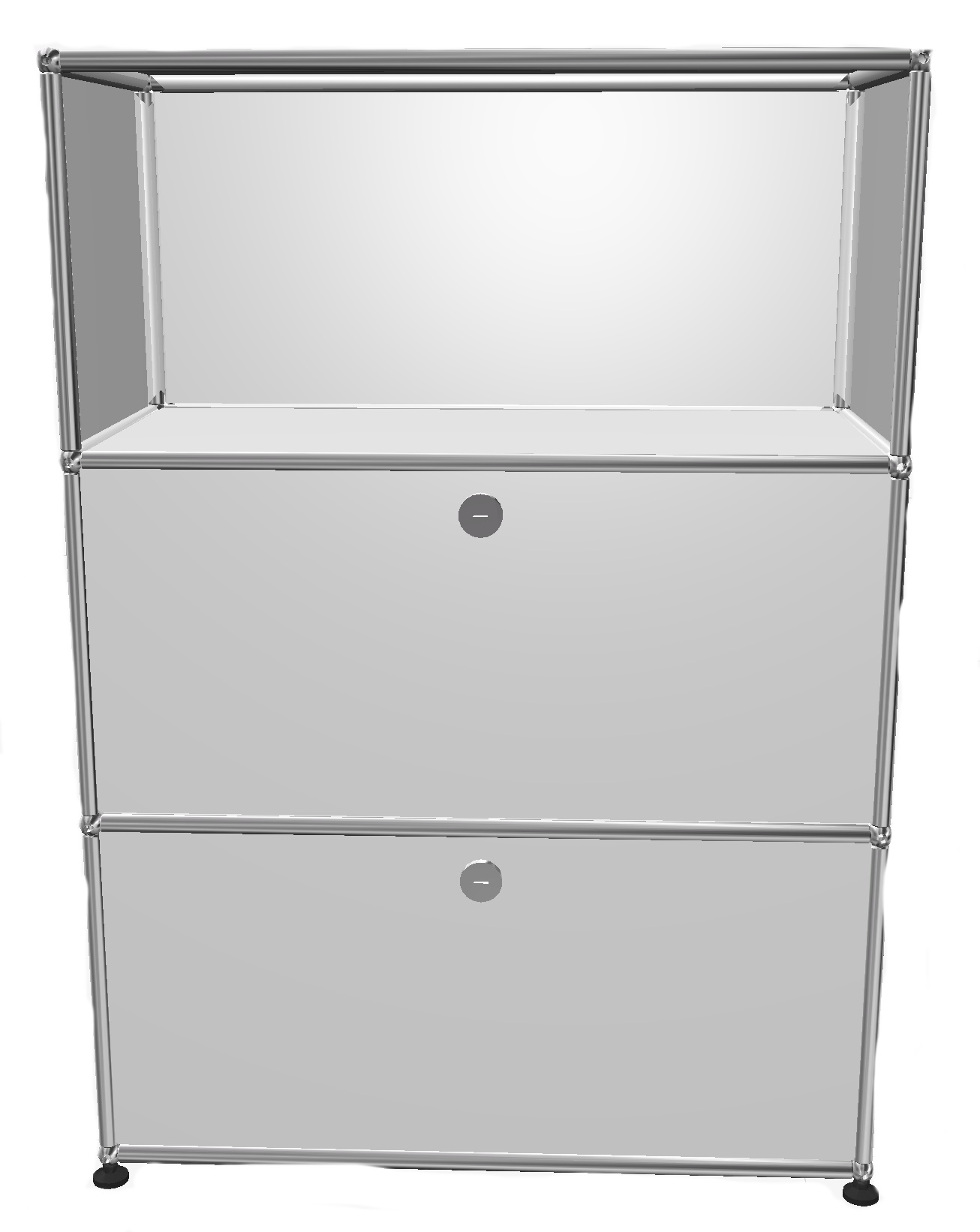 USM Haller Highboard 1 Ouvert / 2 Tiroirs Pure white - FAST DELIVERY    