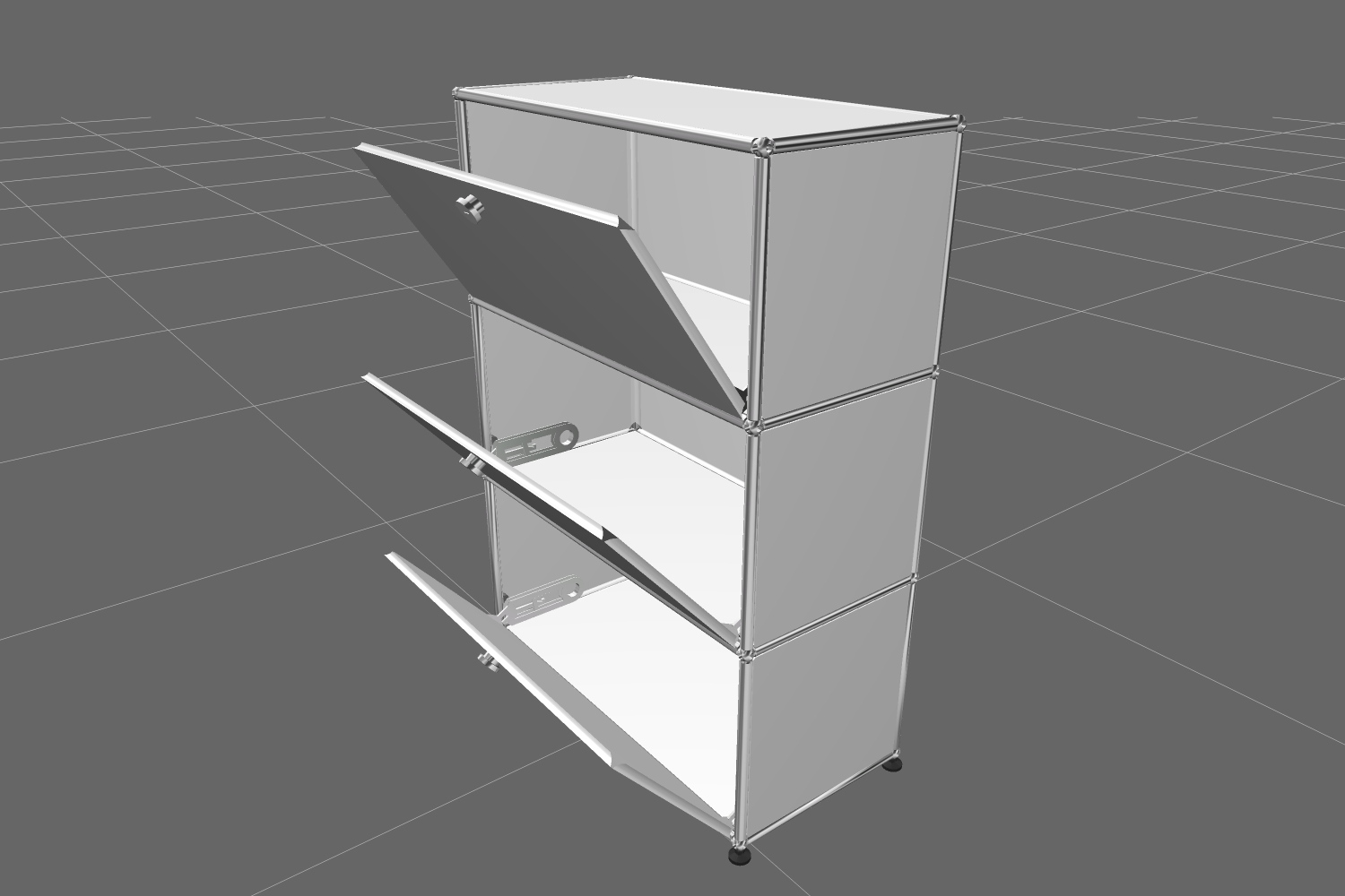 USM Haller Highboard 3 Flaps Pure white - FAST DELIVERY    