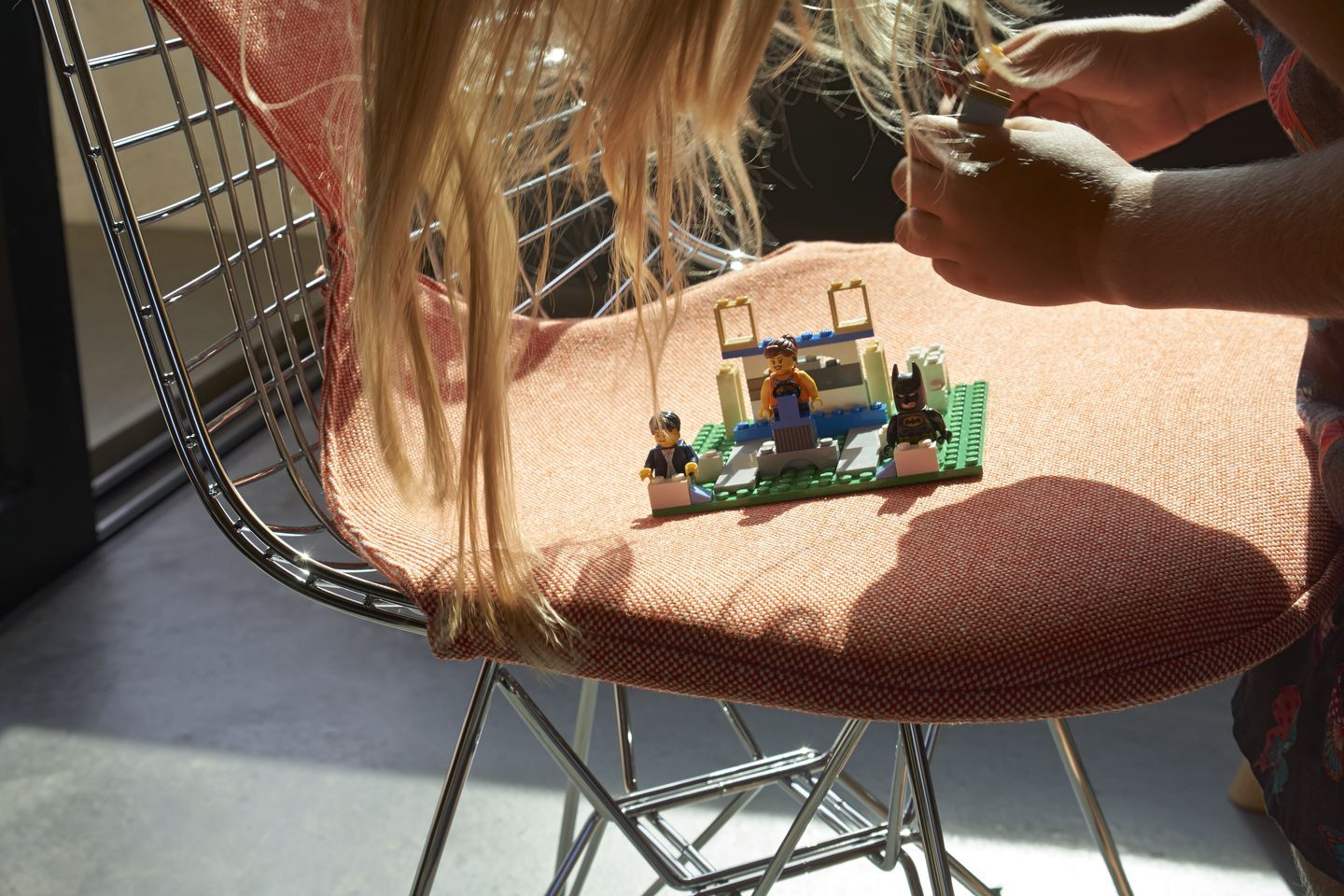 DKR-2 Wire Chair with seat and back cushion Vitra