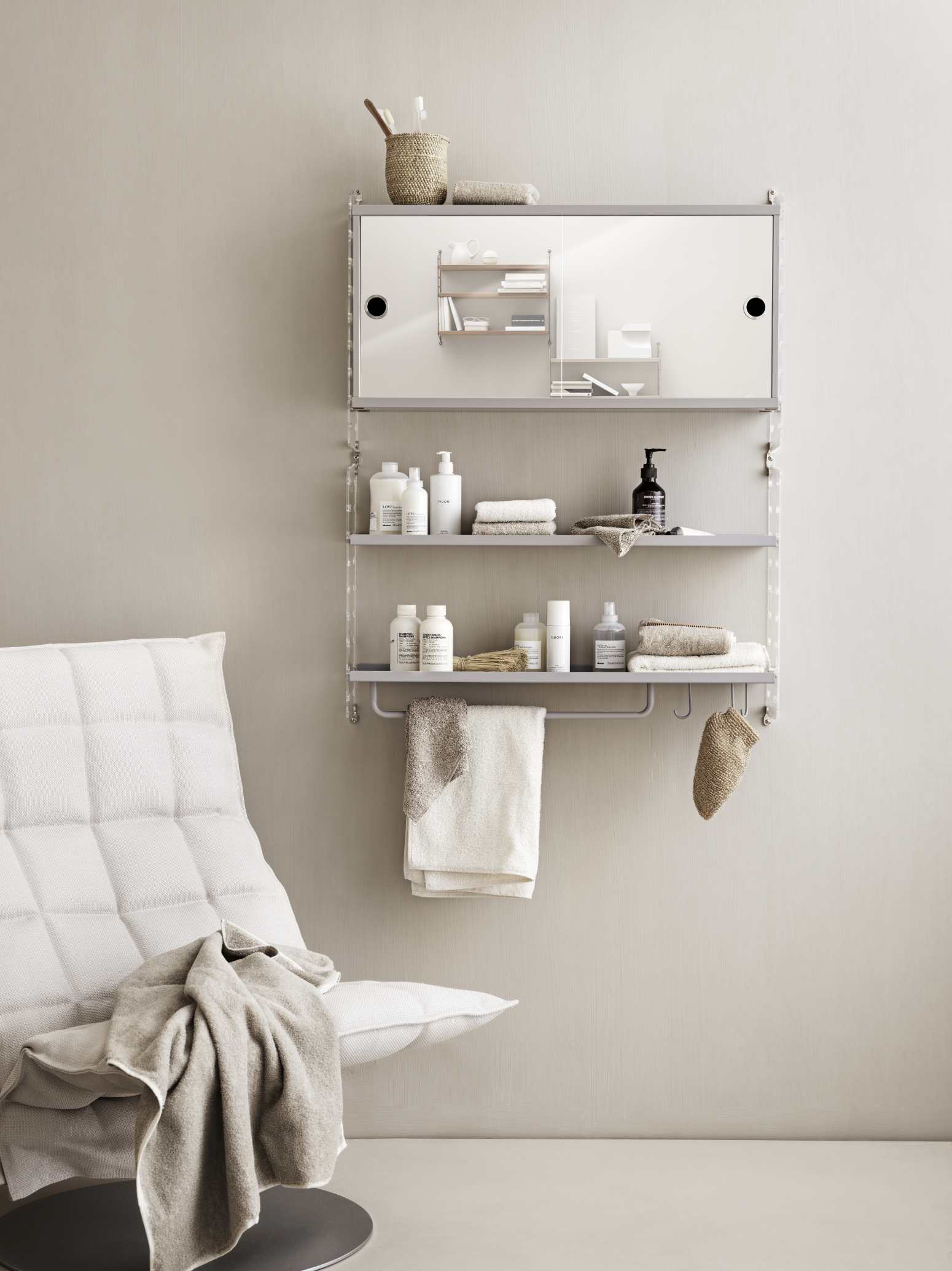 String Bathroom Wall Shelving System C String Furniture