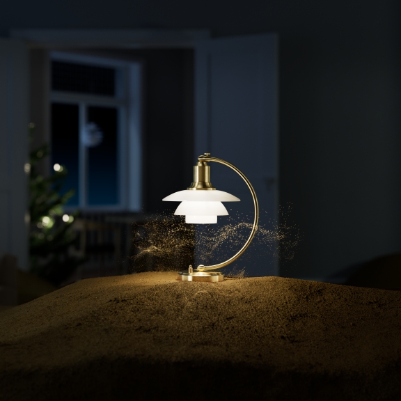 PH 2/2 Luna Table Lamp Brass / Opal Glass Louis Poulsen LIMITED EDITION