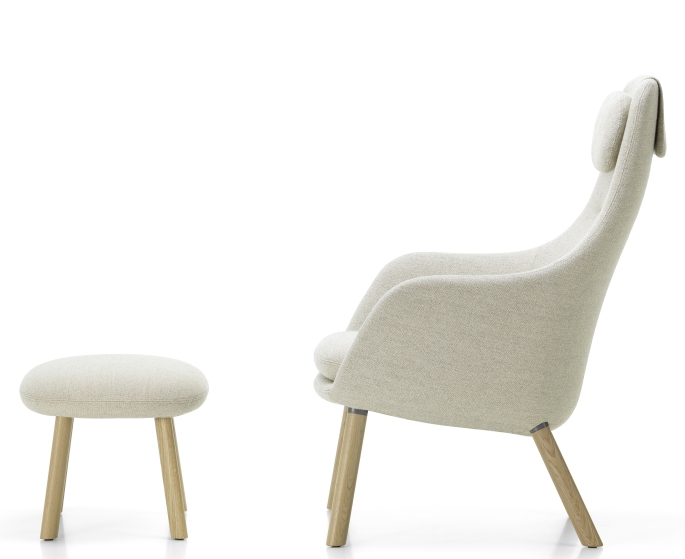 Hal Lounge Chair Armchair + Ottoman Vitra Hal Lounge Chair Armchair + Ottoman Vitra