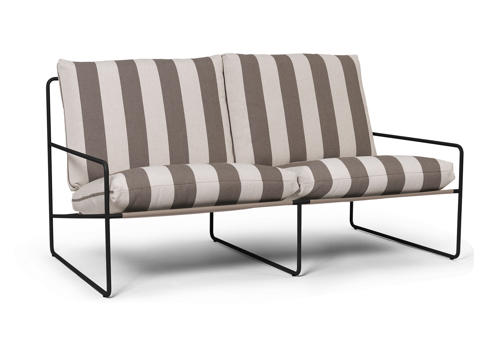 Desert 2-Seater Outdoor Sofa Frame Black Stripe Ferm Living