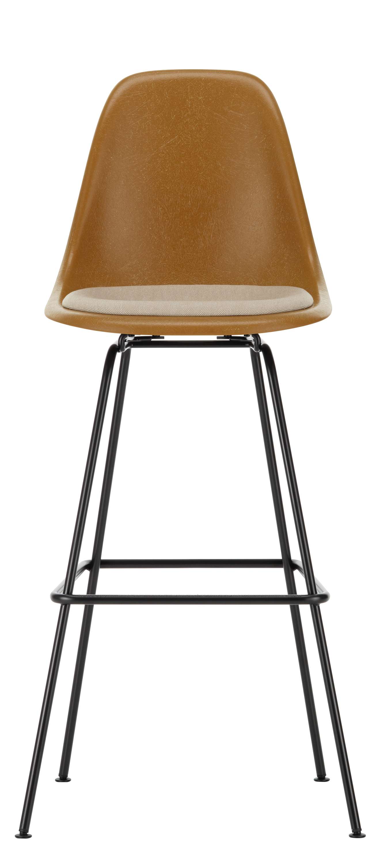 Eames Fibreglass Bar Stool High Bar stool with seat cushion Vitra 