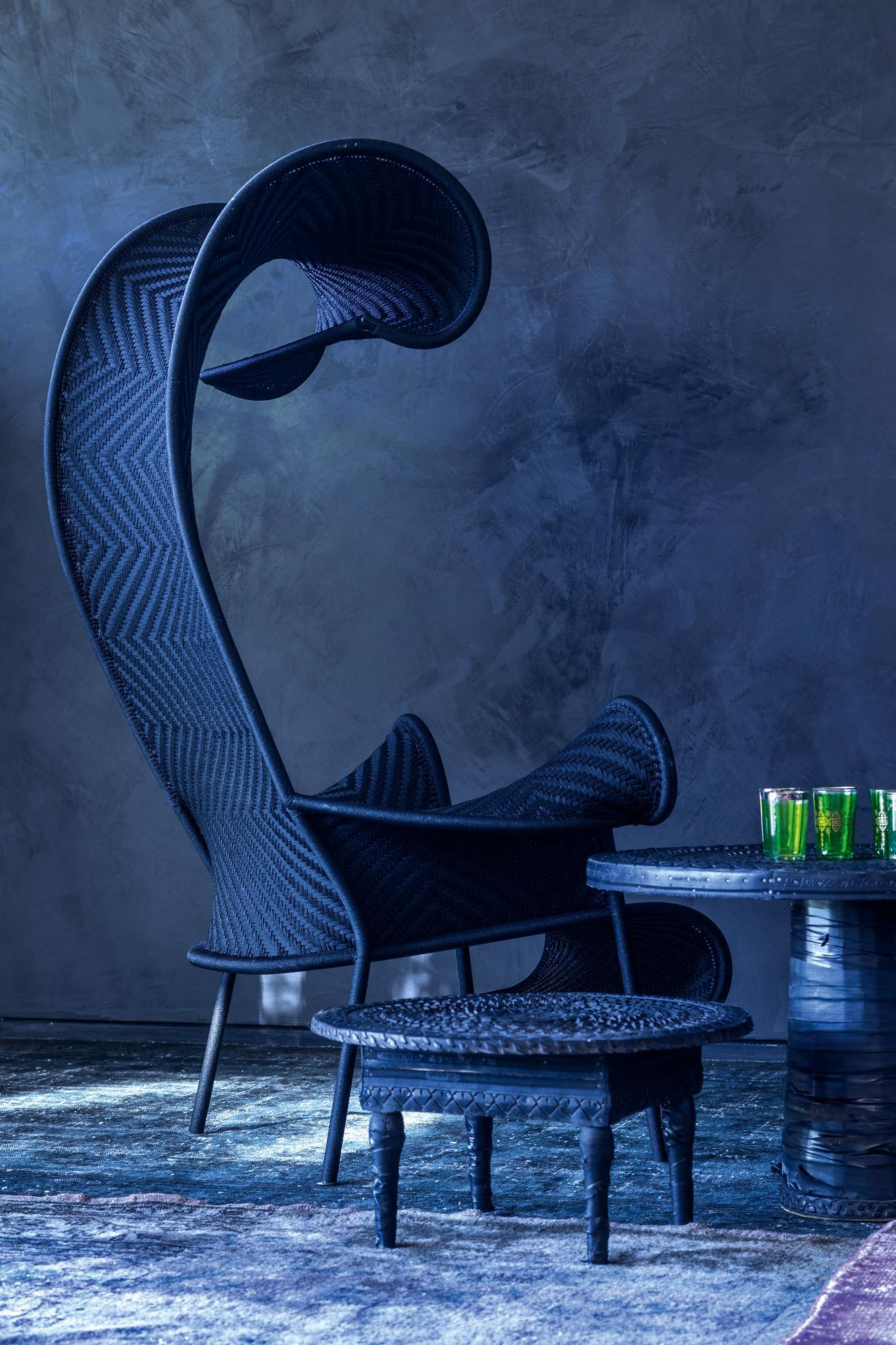 Shadowy Sessel M' Afrique Collection Moroso-Schwarz &amp; Weiß