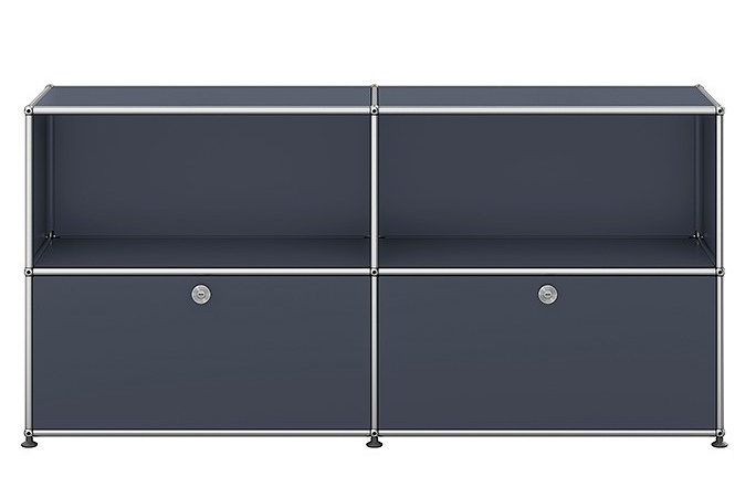 USM Haller Sideboard mit 2 Klappen – QUICK SHIP-anthrazitgrau