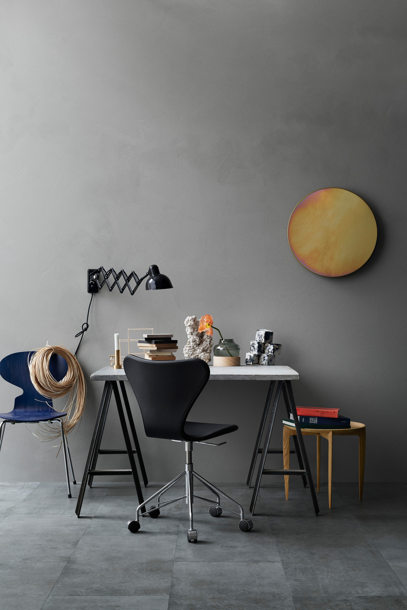6718 Scissor lamp KAISER idell Black gloss Fritz Hansen SINGLE PIECES