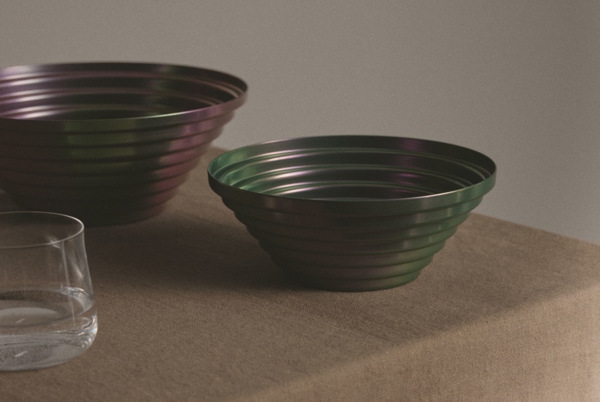 Maya bowl round Ø 25 cm Greenpurple 7320/25GRP Alessi  