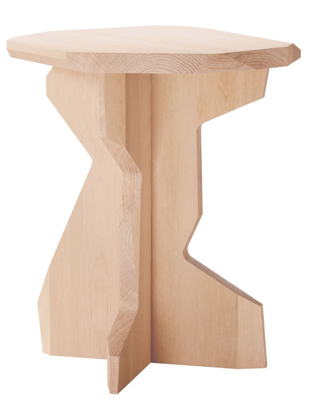 Rock stool OAK GROWN WITH WHITE PIGMENTED Out IMPERFECT ITEMS
