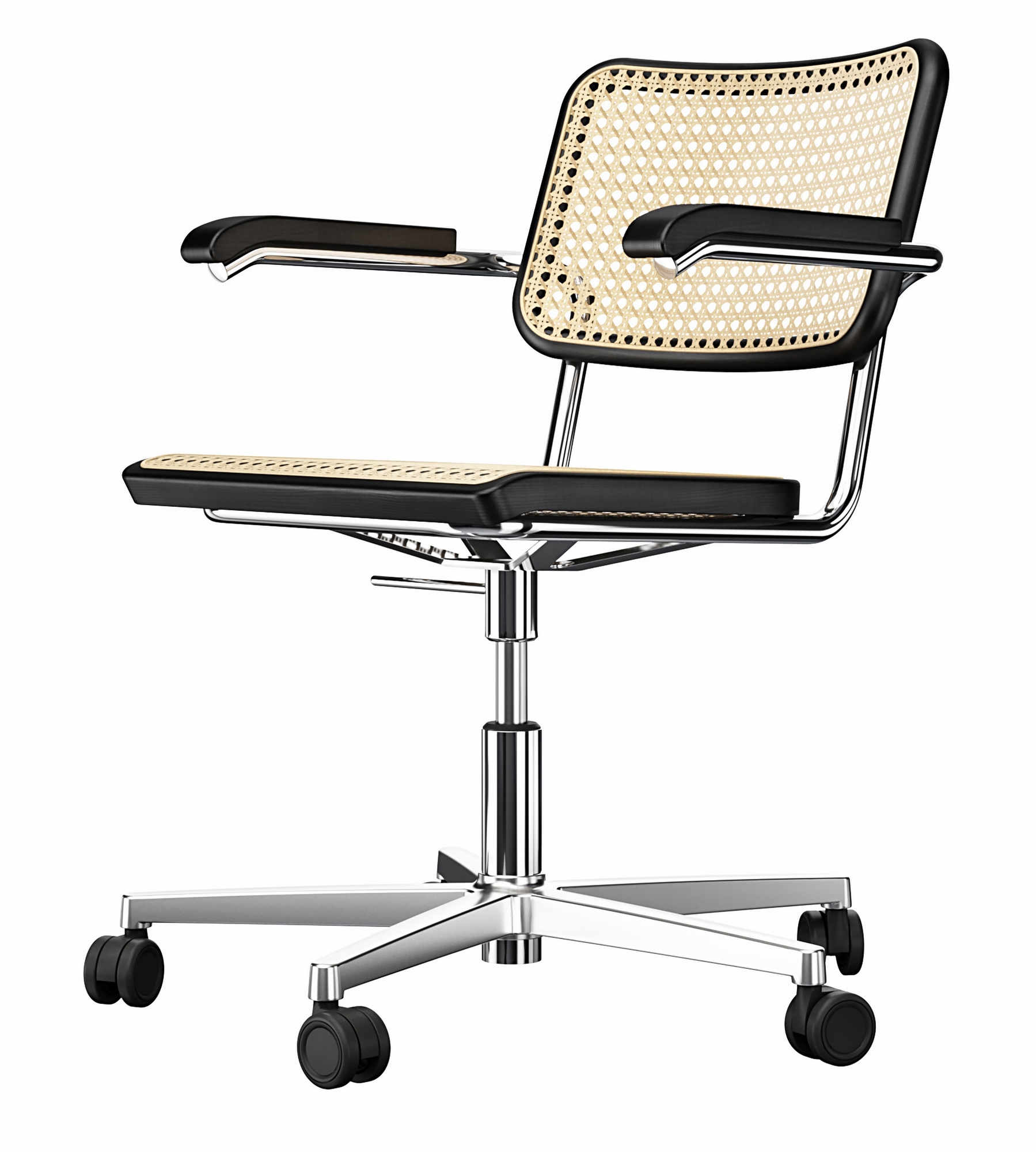 S 64 VDR Atelier Swivel Chair frame flat Thonet Chrom