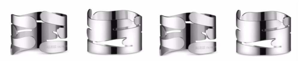Barkring Napkin ring BM17 Set of 4 Alessi SINGLE PIECES
