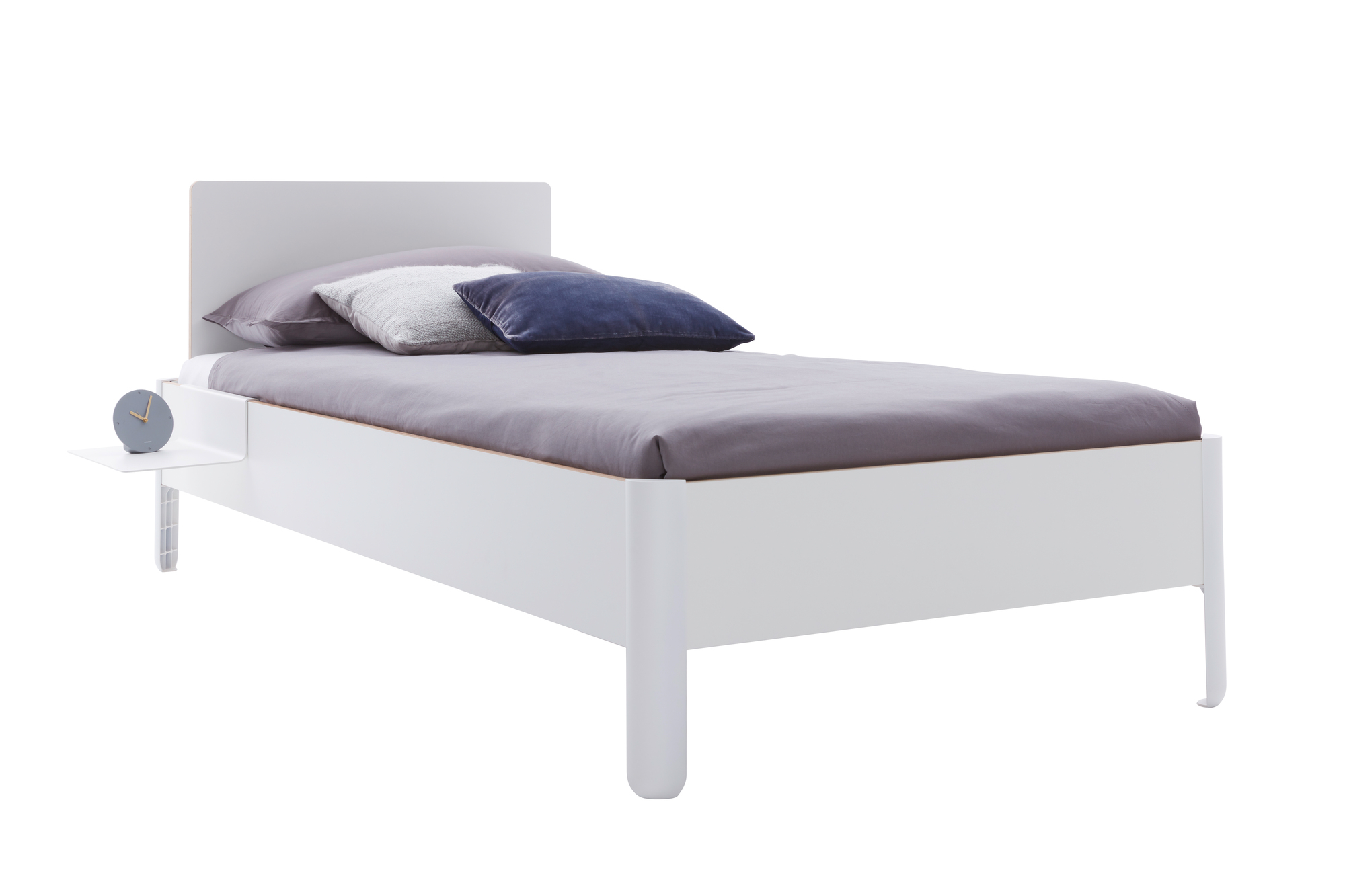 Nait Bed with headboard CPL white Müller Möbelwerkstätten