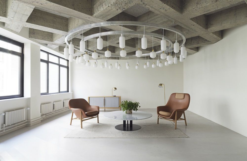 Drape Lounge Chair High with Headrest Normann Copenhagen