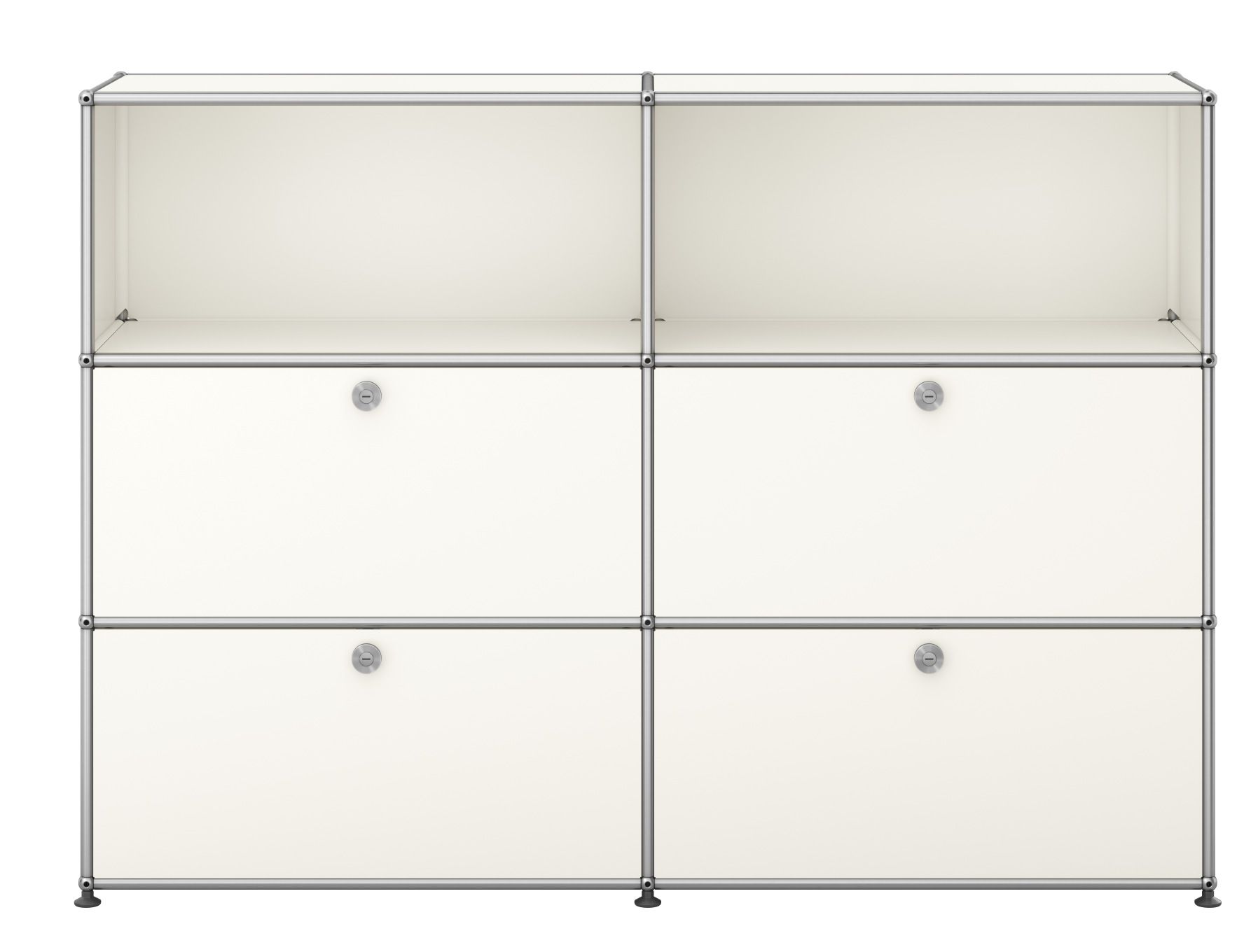 USM Haller Highboard 4 Flaps / 2 Open Pure white - FAST DELIVERY     