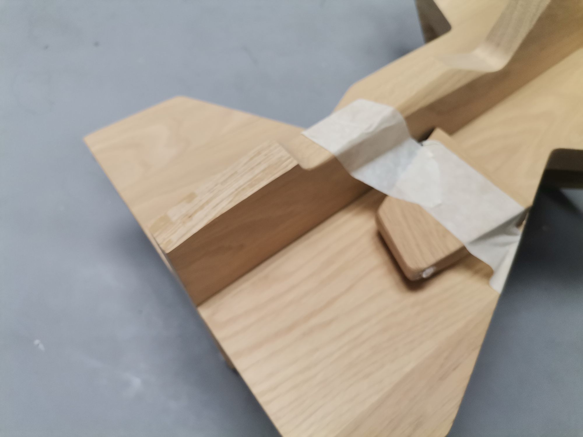 Rock stool OAK GROWN WITH WHITE PIGMENTED Out IMPERFECT ITEMS