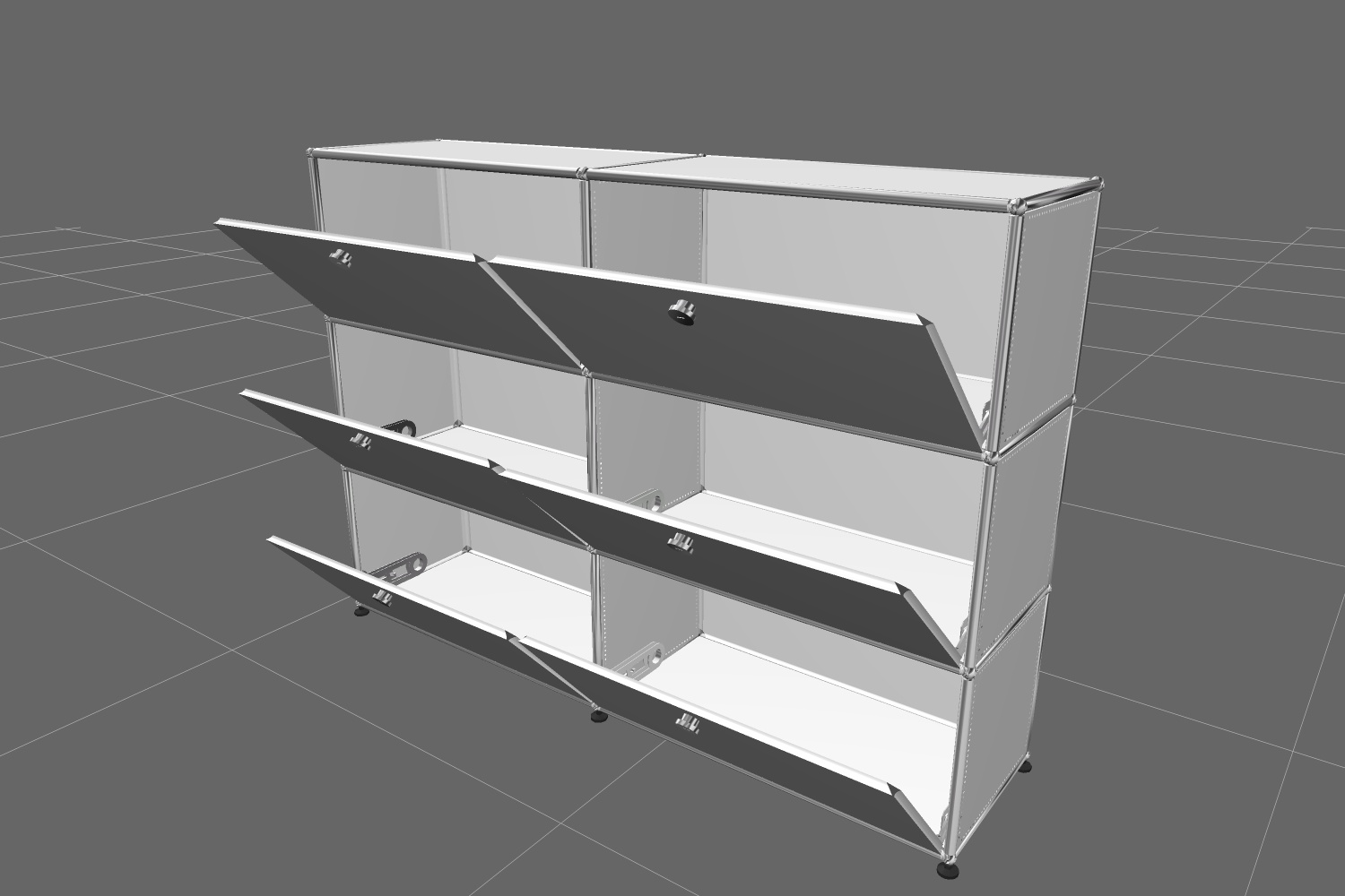 USM Haller Highboard 6 Flaps Pure white - FAST DELIVERY     
