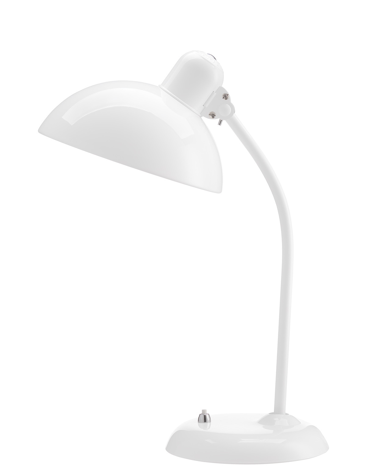 Weiße 6556 T KAISER idell Tischleuchte von Fritz Hansen, modernes Design für Schreibtisch und Büro.