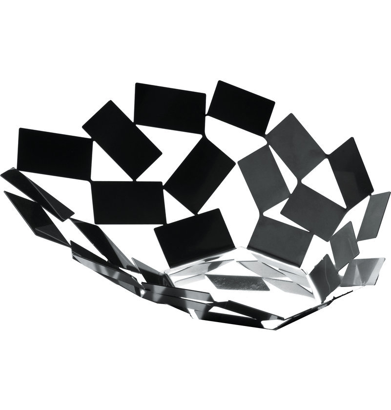 Alessi La Stanza Dello Scirocco Tafelaufsatz aus Edelstahl, modernes Design für Obst und Dekoration.
