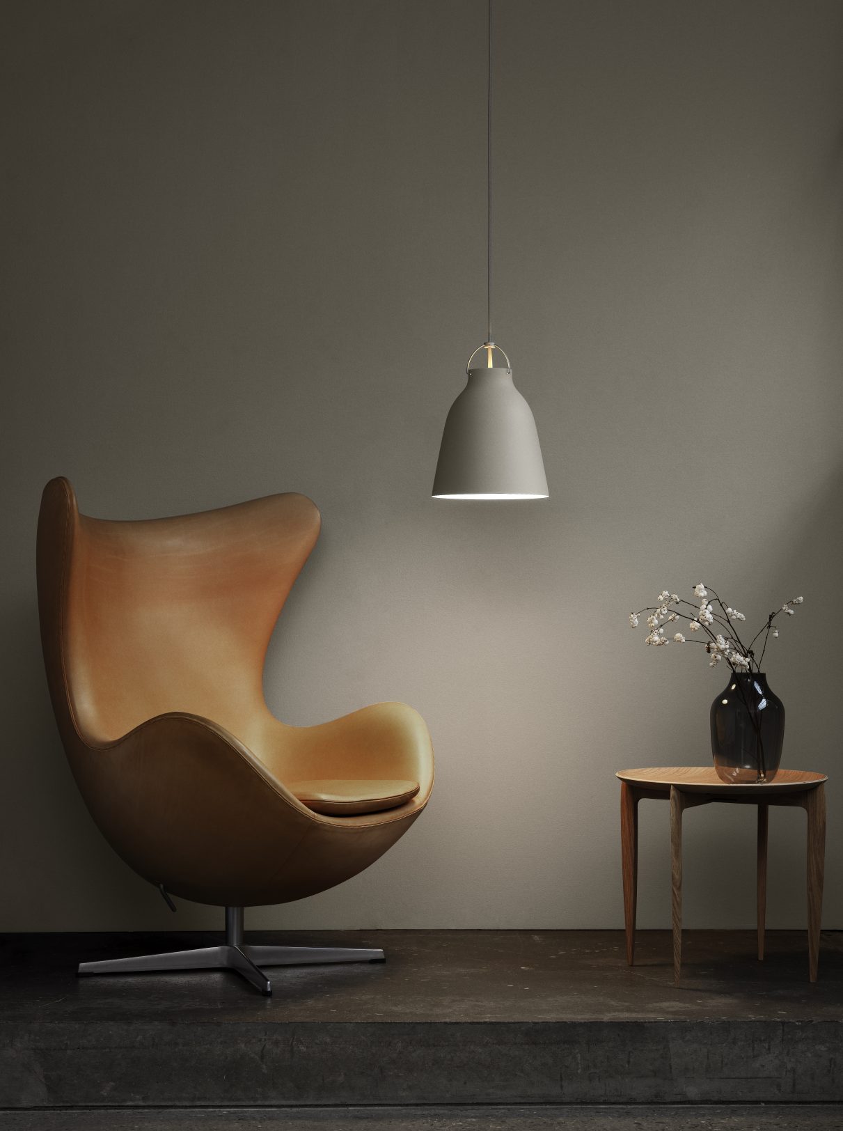 Caravaggio Mat pendant Light grey 16,5 cm Fritz Hansen